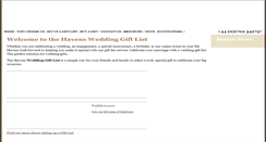 Desktop Screenshot of giftlist.havens.co.uk